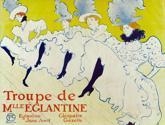 Narodziny plakatu - la troup de mlle Elegant poster 1895 by Lautrec